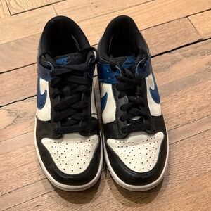 Nike Dunk Low Black White Blue Sneakers